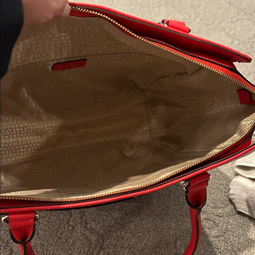 Kate Spade Red Tote Bag EUC - Picture 12 of 15